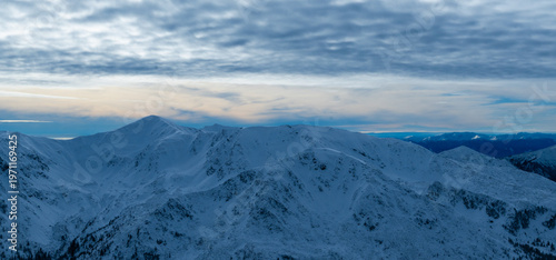 Mountain peak snow-capped mountains snow rocks landscape