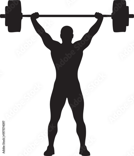 Person performing a barbell overhead press exercise in a gym setting