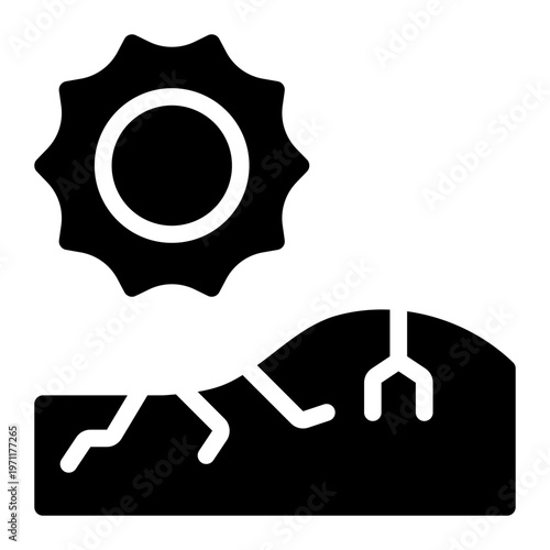 drought glyph icon