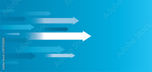 blue arrows pointing right on blue background