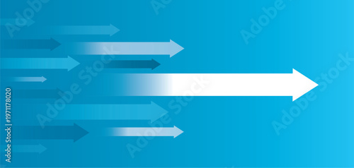 blue arrows pointing right on blue background