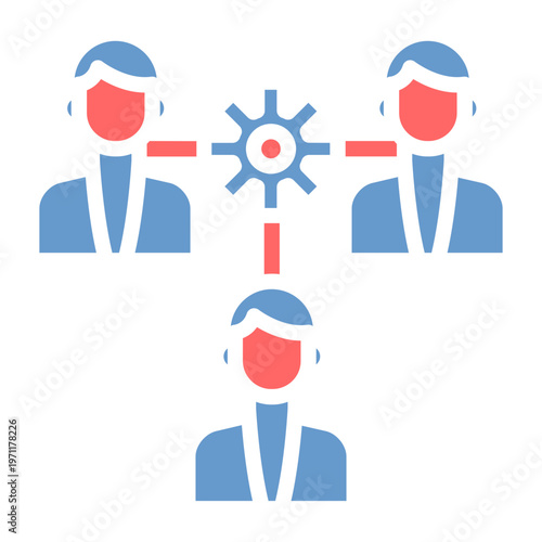 Cross functional Team Vector Icon