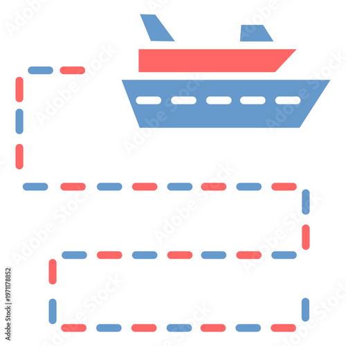 Cruise Itinerary Vector Icon