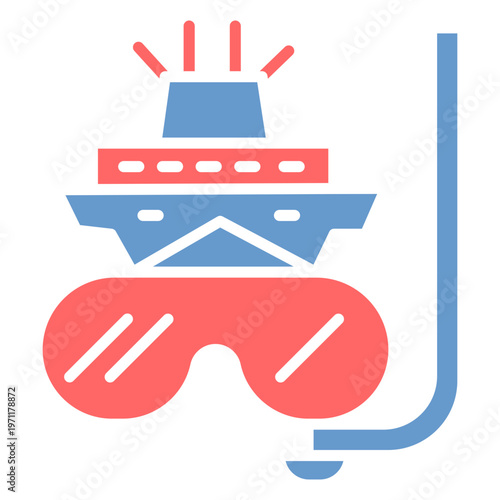 Cruise Snorkel Vector Icon