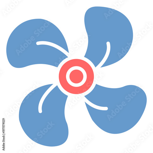 Ship Propeller Vector Icon