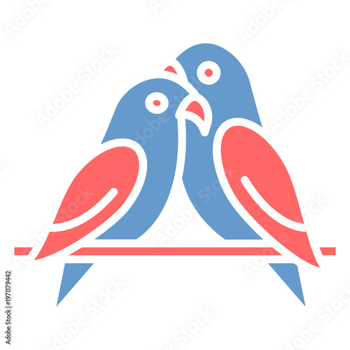 Lovebirds Vector Icon