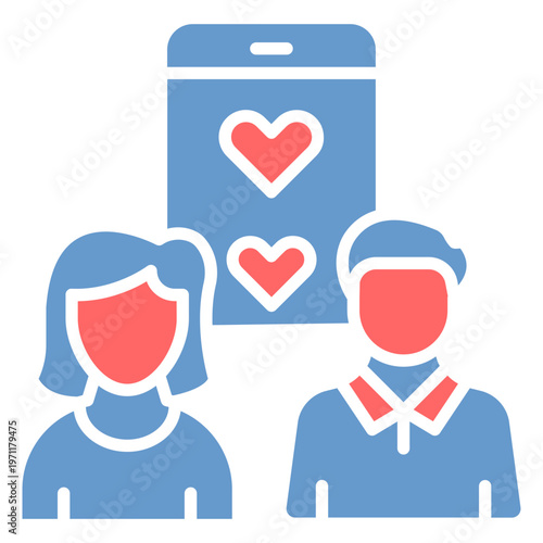 Online Dating Vector Icon