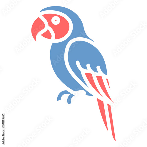 Macaw Parrot Vector Icon