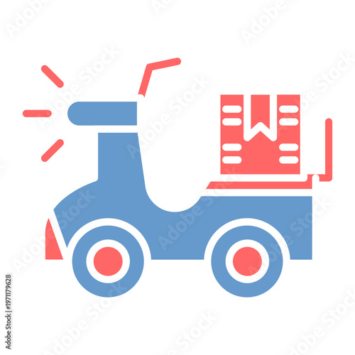 Delivery On Bike Vector Icon