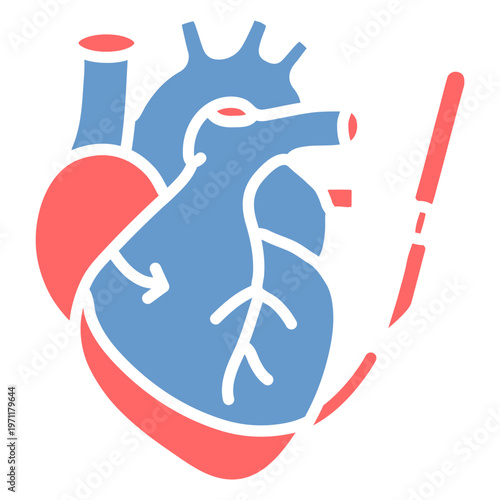 Heart Bypass Surgery Vector Icon