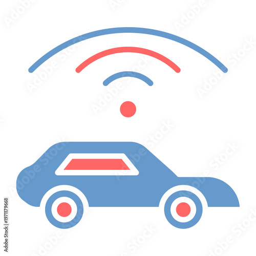 Self Driving Vehicle Vector Icon