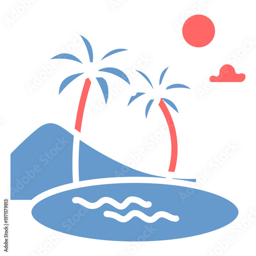 Oasis Vector Icon
