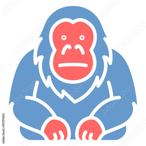 Orangutan Vector Icon