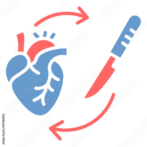 Heart Transplant Vector Icon