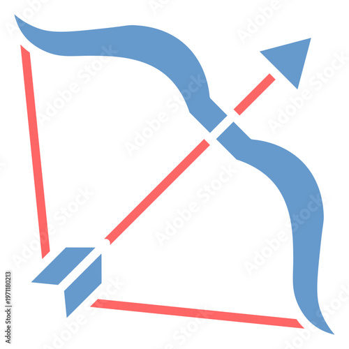 Bow And Arrow Vector Icon