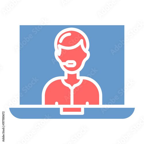 Remote Customer Support Vector Icon