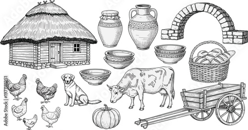 Detailed set of high-gloss 3D style call-to-action buttons in vibrant yellow purple and black with interactive click cursors