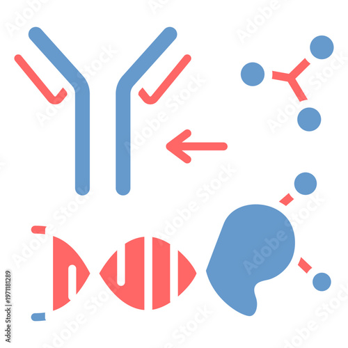 Biomolecular Interactions Vector Icon