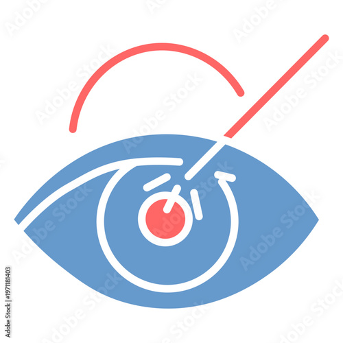 LASIK Eye Surgery Vector Icon