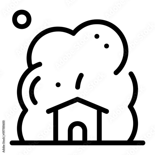 dust storm line icon