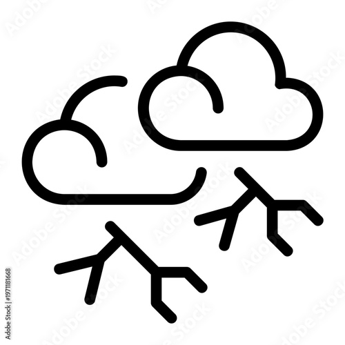 thunder line icon