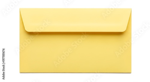 A bright yellow envelope on a clean white background, ready for mailing or correspondence.