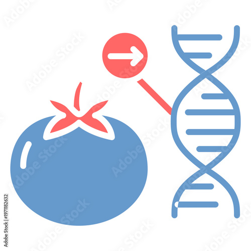 Genetic Modification Food Vector Icon