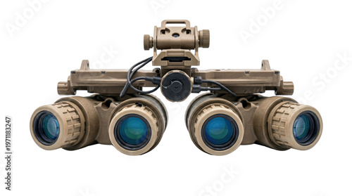 Fotografie Modern tactical panoramic night vision goggles for military use