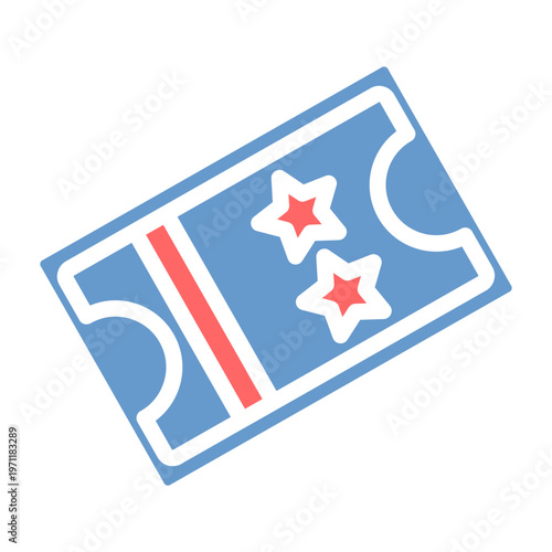 Lucky Draw Ticket Vector Icon