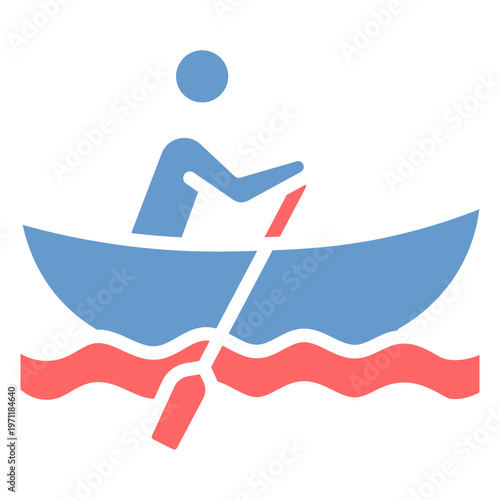Rowing Boat Vector Icon
