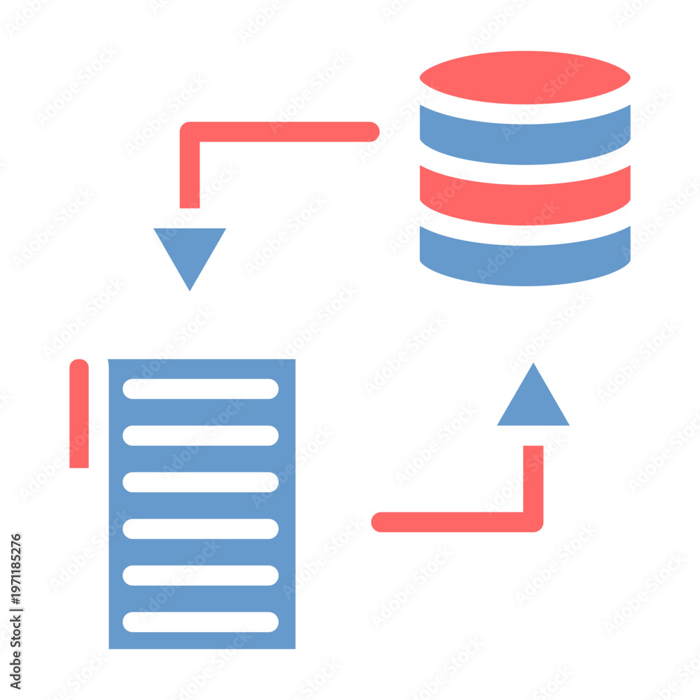 Fototapeta premium Data Transformation Vector Icon