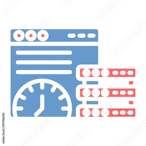 Bandwidth Usage Vector Icon