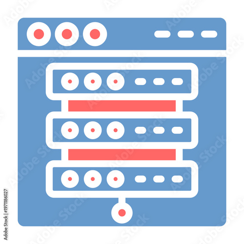 Cache Server Vector Icon