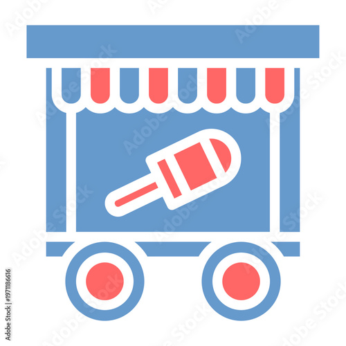 Ice Cream Stand Vector Icon