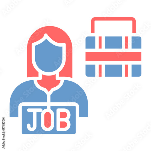 Job Seeker Male Vector Icon