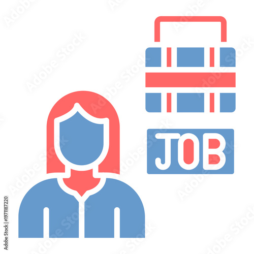 Job Seeker Female Vector Icon