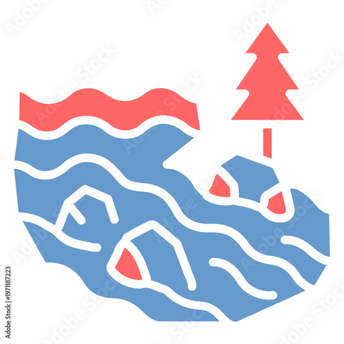 River Rapids Vector Icon