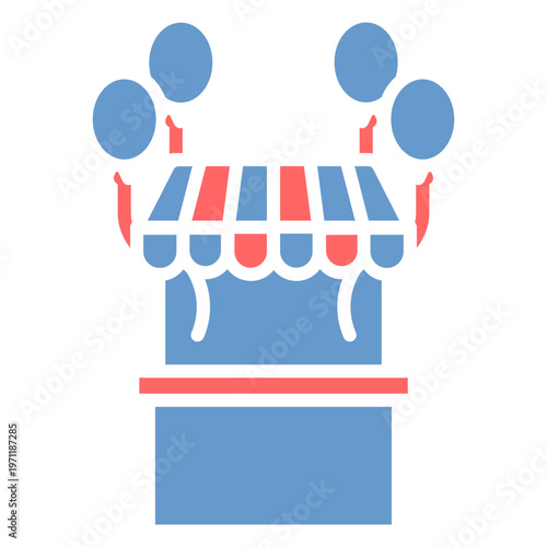 Balloon Stall Vector Icon