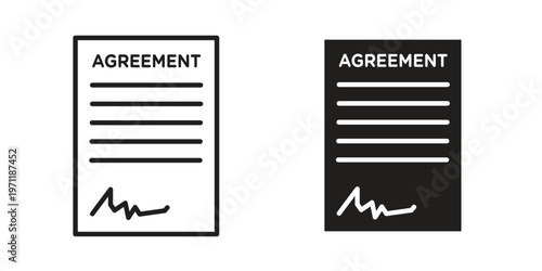 Agreement icon concepts pack. icon set vector illustrations eps10