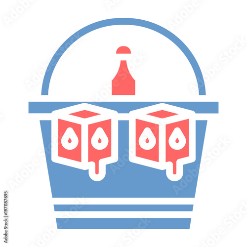 Ice Bucket Vector Icon