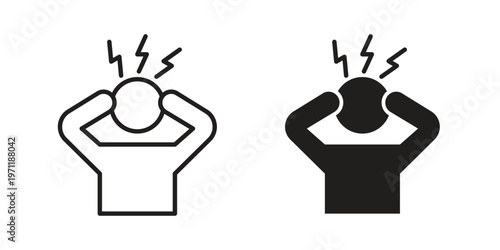 Anxiety icon concepts pack. icon set vector illustrations eps10
