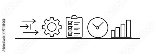 Digital workflow optimization and process streamlining for reducing inefficiencies and improving operational performance in modern business, flow