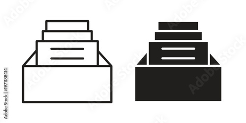 Archive icon concepts pack. icon set vector illustrations eps10
