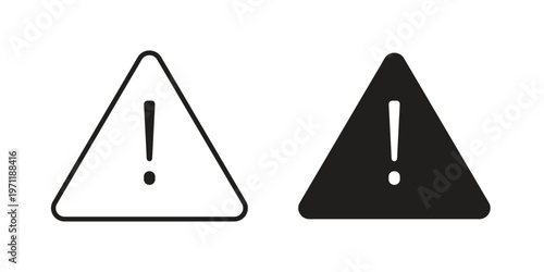 Foto attention sign concepts pack. icon set vector illustrations eps10