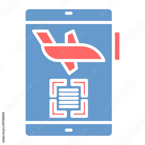 Mobile Boarding Pass Vector Icon