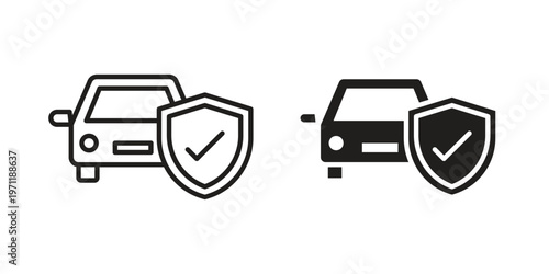 Auto insurance icon concepts pack. icon set vector illustrations eps10
