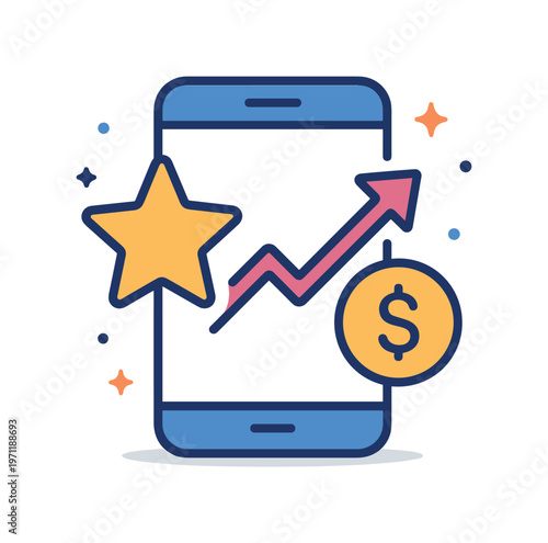 Creator economy and monetization of personal content focused on turning skills and audience into sustainable income streams, a smartphone with a small