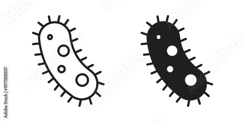 Bacteria icon concepts pack. icon set vector illustrations eps10