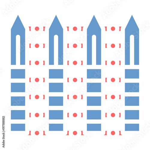Perimeter Fence Vector Icon