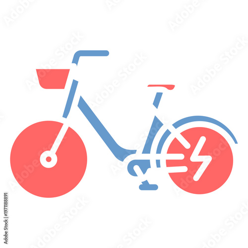Electric Bike Share Vector Icon